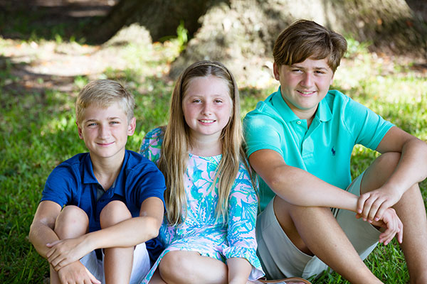 Liam, Aden, and Bella Perry